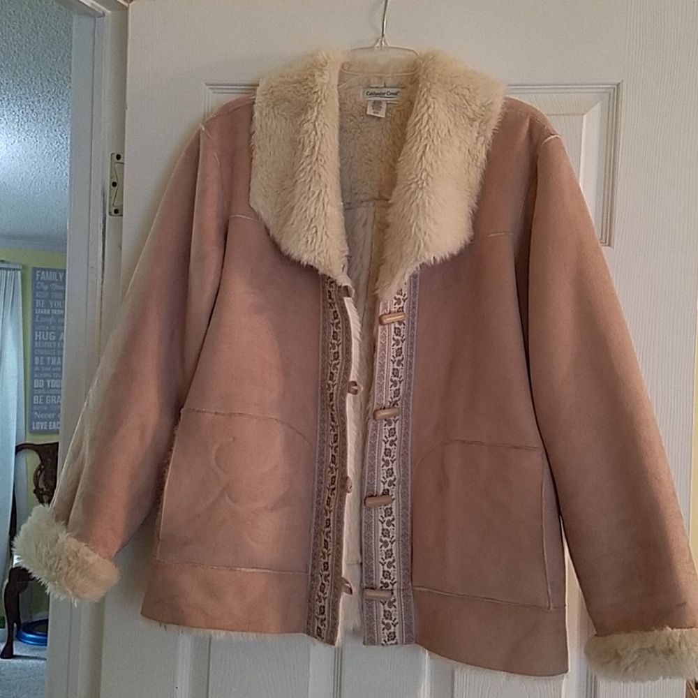 Coldwater Creek fur jacket